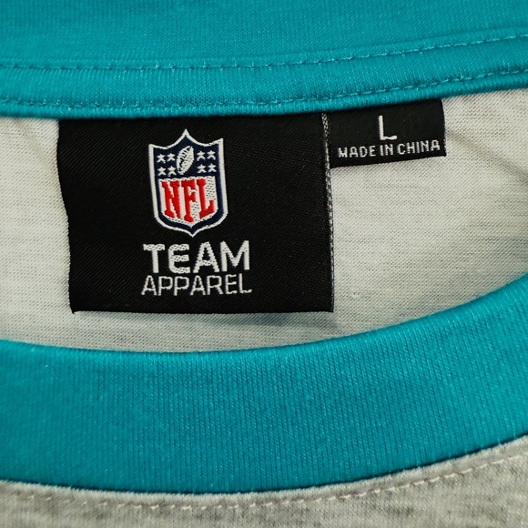 Miami Dolphins NFL Team Apparel Vintage Look Long Sleeve Tshirt Aqua Men Lg NWOT - Picture 4 of 6